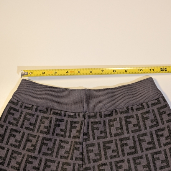 FF Monogram Ribbed Knit Joggers - Dark Grey/Black - Picture 3 of 4